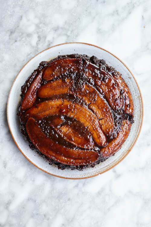 Marbled Upside-down Banana Cake